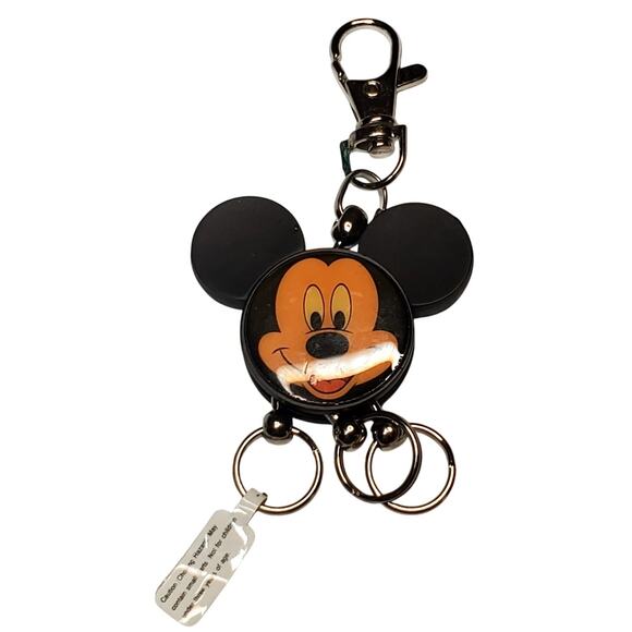 Disneyland Mickey Mouse Keychain With 3 Moveable Rings New - Picture 1 of 3